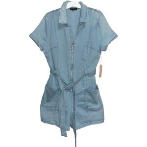 492. BLASHE denim slim romper Sz XL (runs as Sz M) NWT
